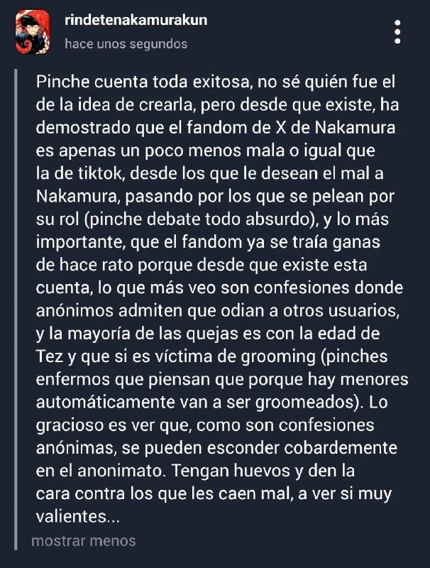 Confesiones | Rindete Nakamura-Kun ! (@rindetenakamura) on X