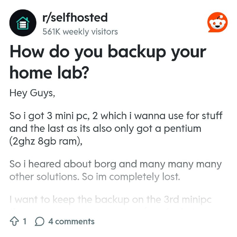From the selfhosted community on Reddit