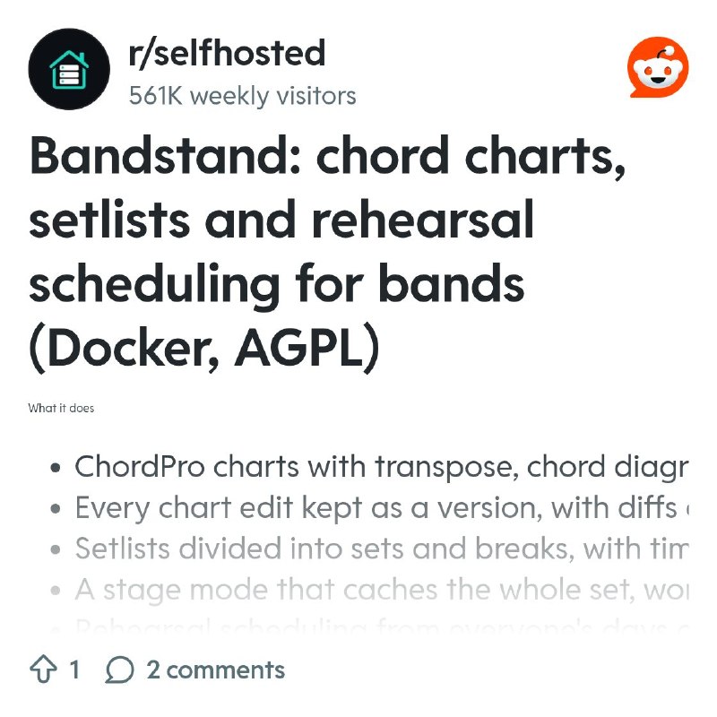 From the selfhosted community on Reddit