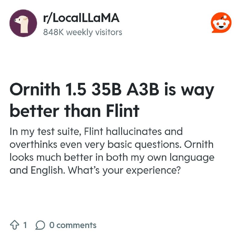 From the LocalLLaMA community on Reddit