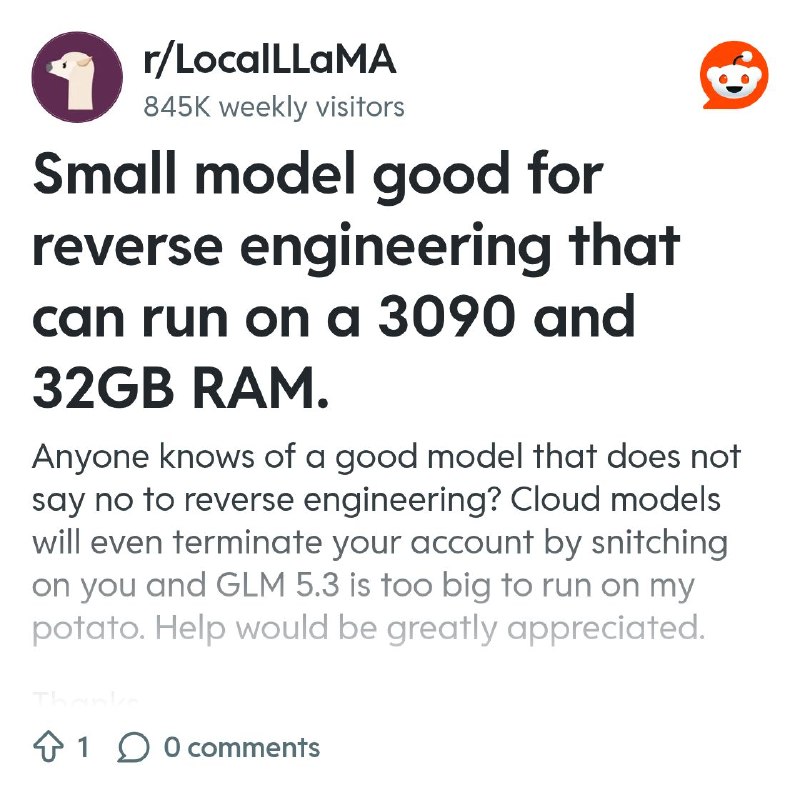 From the LocalLLaMA community on Reddit