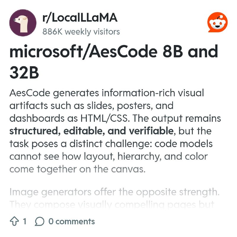 From the LocalLLaMA community on Reddit