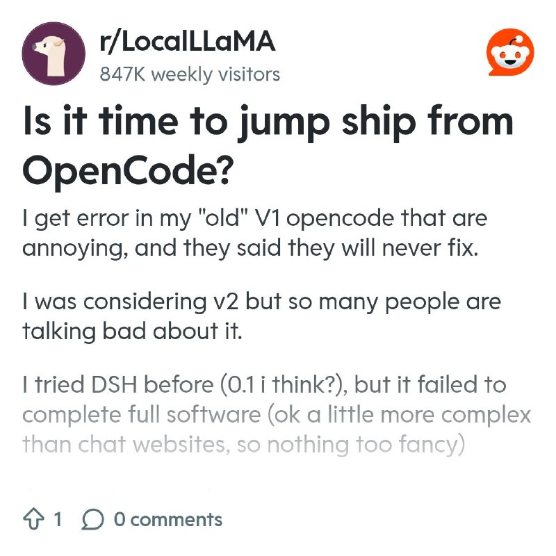 From the LocalLLaMA community on Reddit