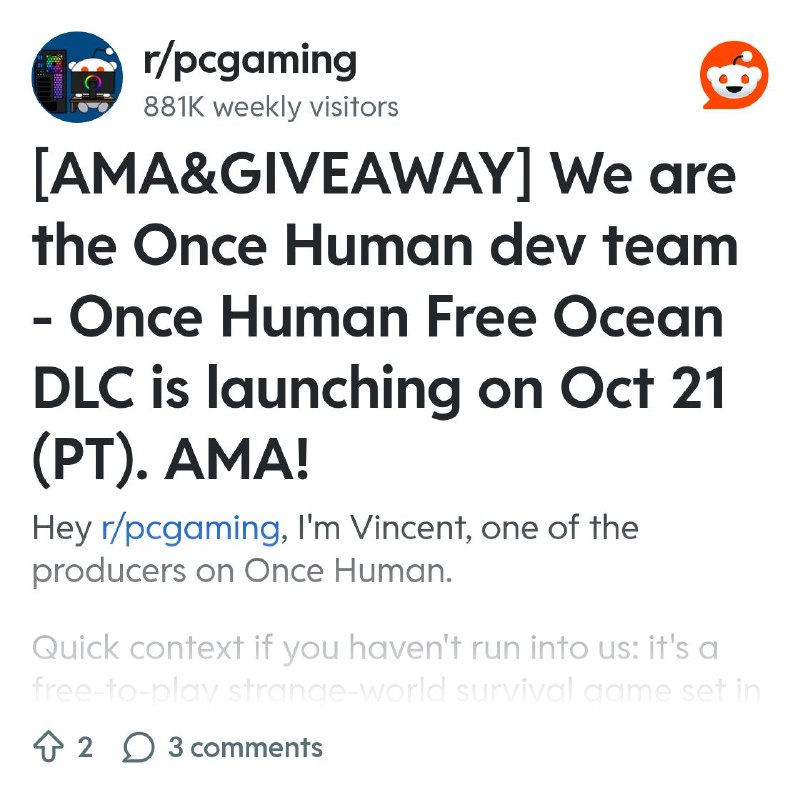 From the pcgaming community on Reddit