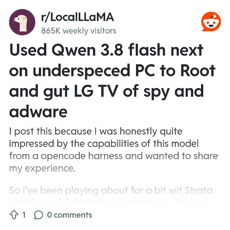 From the LocalLLaMA community on Reddit