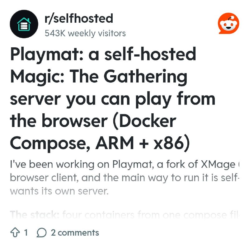 From the selfhosted community on Reddit