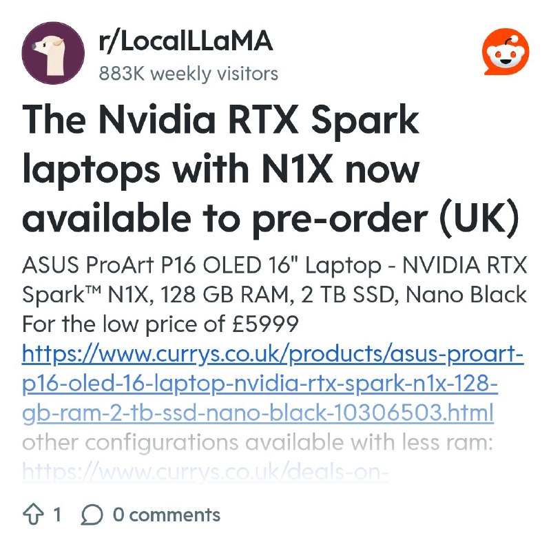From the LocalLLaMA community on Reddit