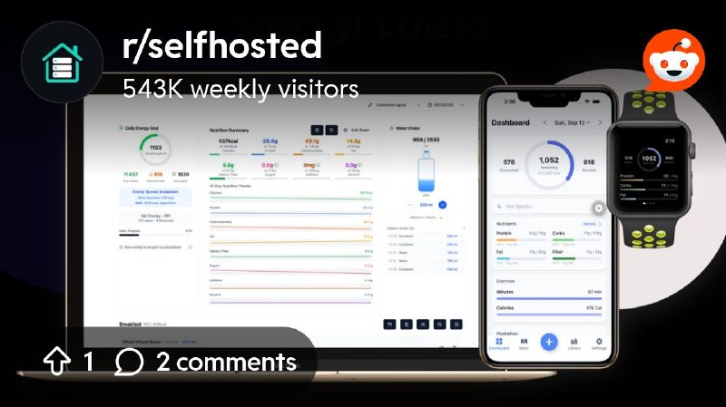 From the selfhosted community on Reddit: SparkyFitness v1.10.0 - Supports Android watch App - A Self-Hosted alternative for MyFitnessPal…