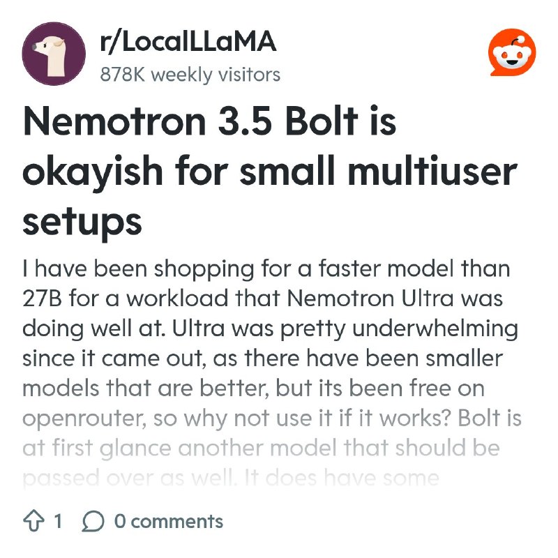 From the LocalLLaMA community on Reddit