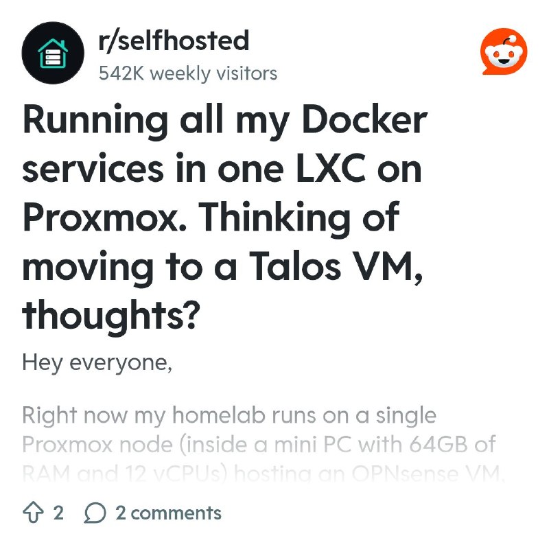 From the selfhosted community on Reddit