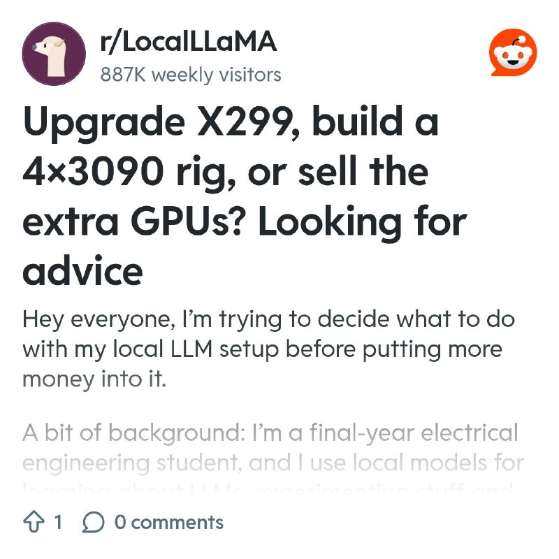 From the LocalLLaMA community on Reddit