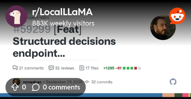 From the LocalLLaMA community on Reddit: PR merged: `/v1/systemone` support in vllm