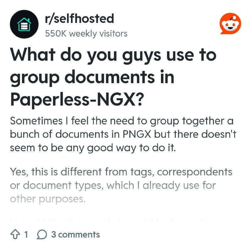 From the selfhosted community on Reddit