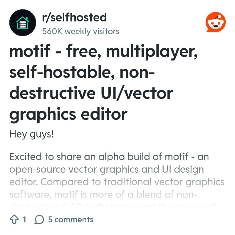 From the selfhosted community on Reddit