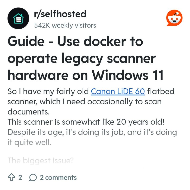 From the selfhosted community on Reddit