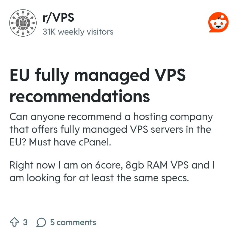 From the VPS community on Reddit