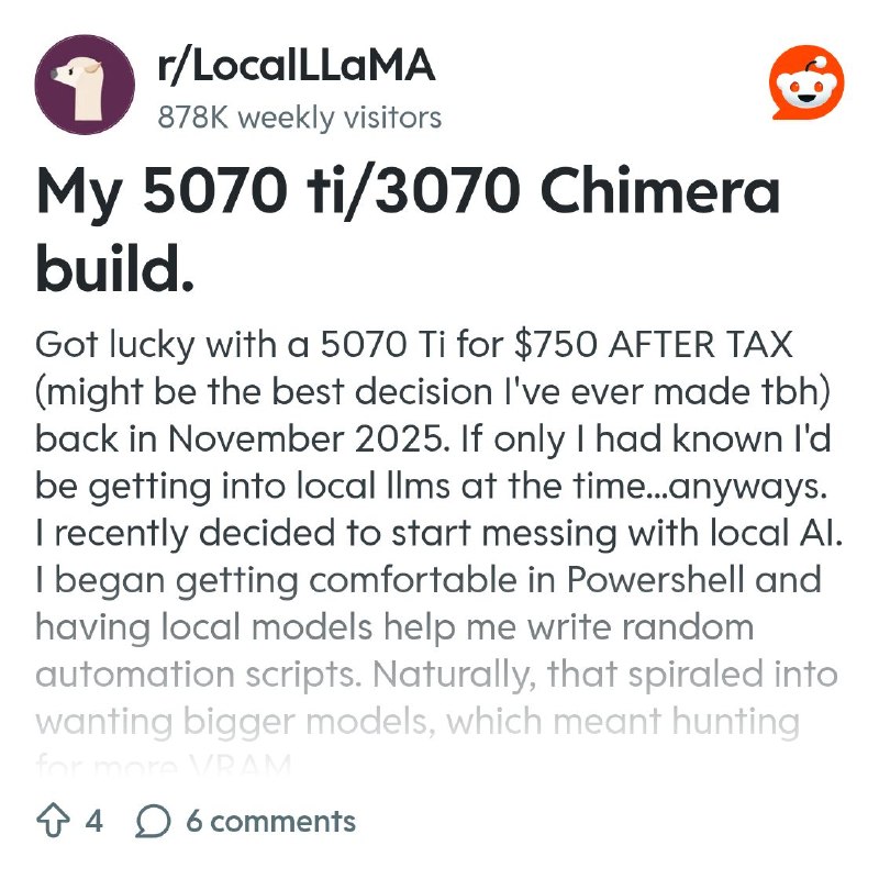 From the LocalLLaMA community on Reddit
