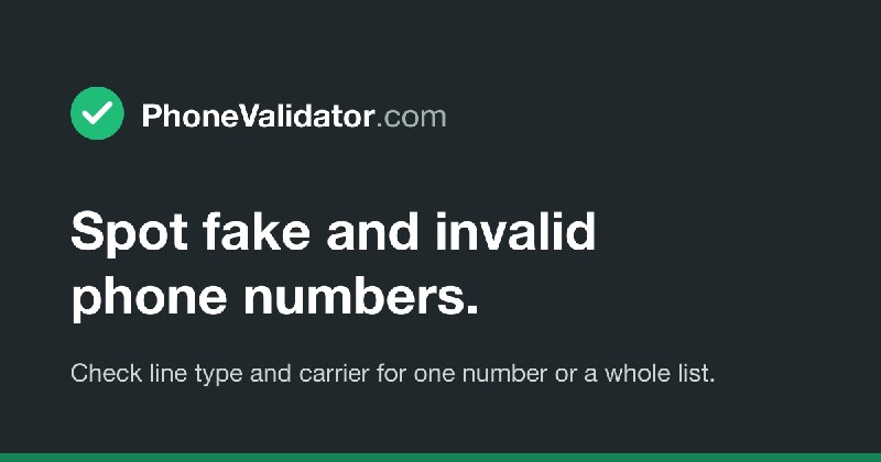 Phone Validator | Is it a Cell or is it a Landline? Reverse Phone Search Lookup