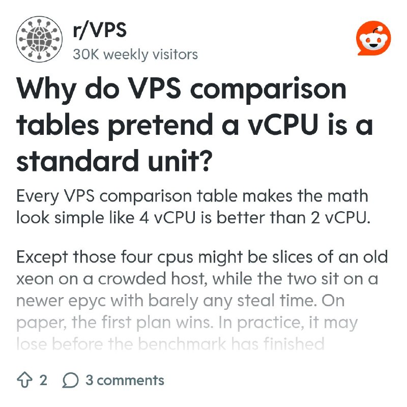 From the VPS community on Reddit
