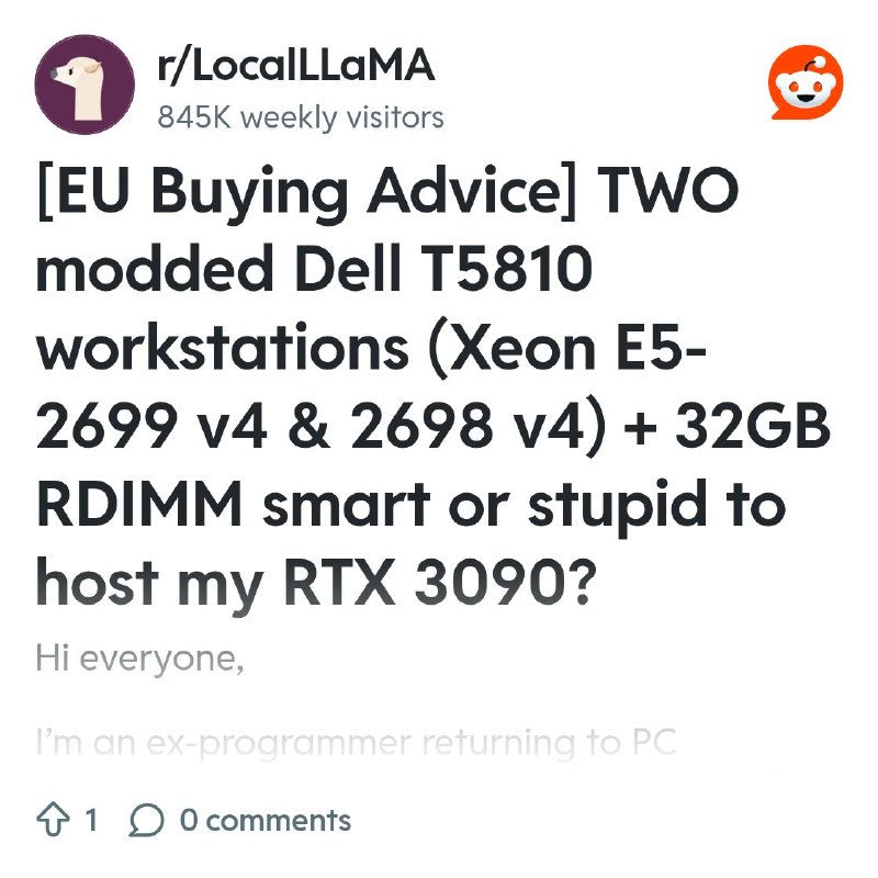 From the LocalLLaMA community on Reddit
