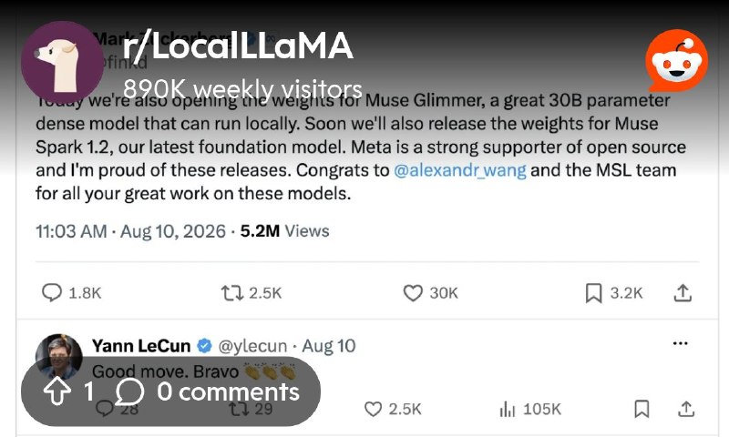 From the LocalLLaMA community on Reddit: It's been 2 months