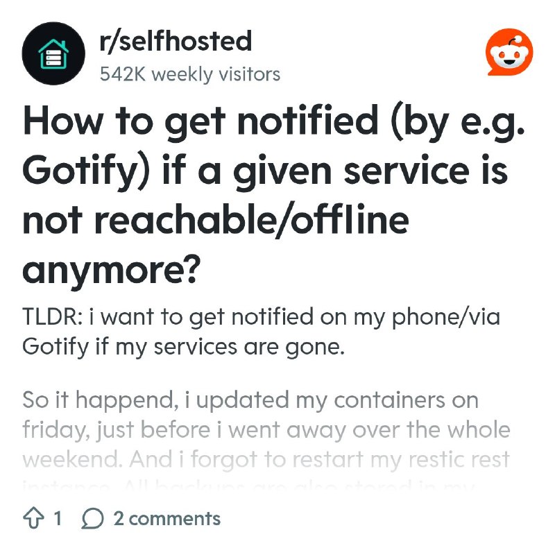 From the selfhosted community on Reddit