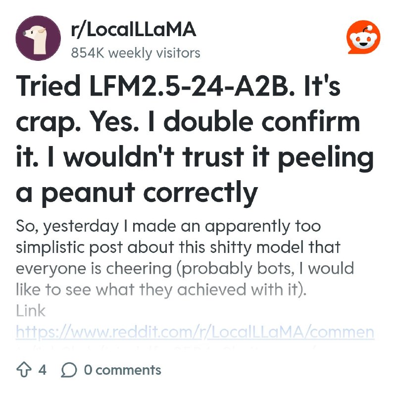 From the LocalLLaMA community on Reddit