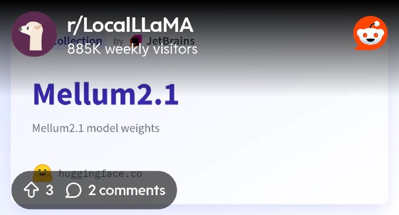 From the LocalLLaMA community on Reddit: Mellum2.1 - a JetBrains Collection