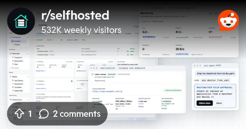 From the selfhosted community on Reddit: I built Flui: an open-source cloud platform from a provider API key or your own server
