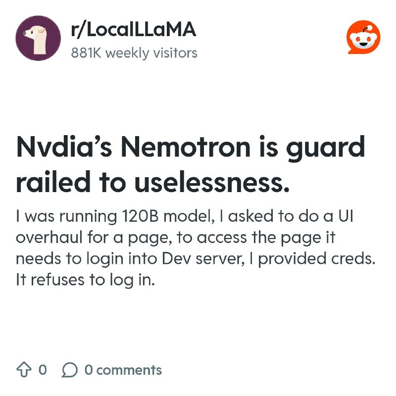 From the LocalLLaMA community on Reddit