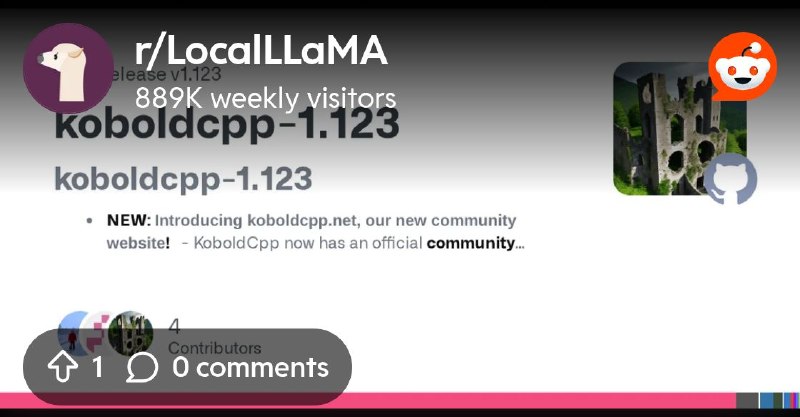 From the LocalLLaMA community on Reddit: Koboldcpp v1.123 released