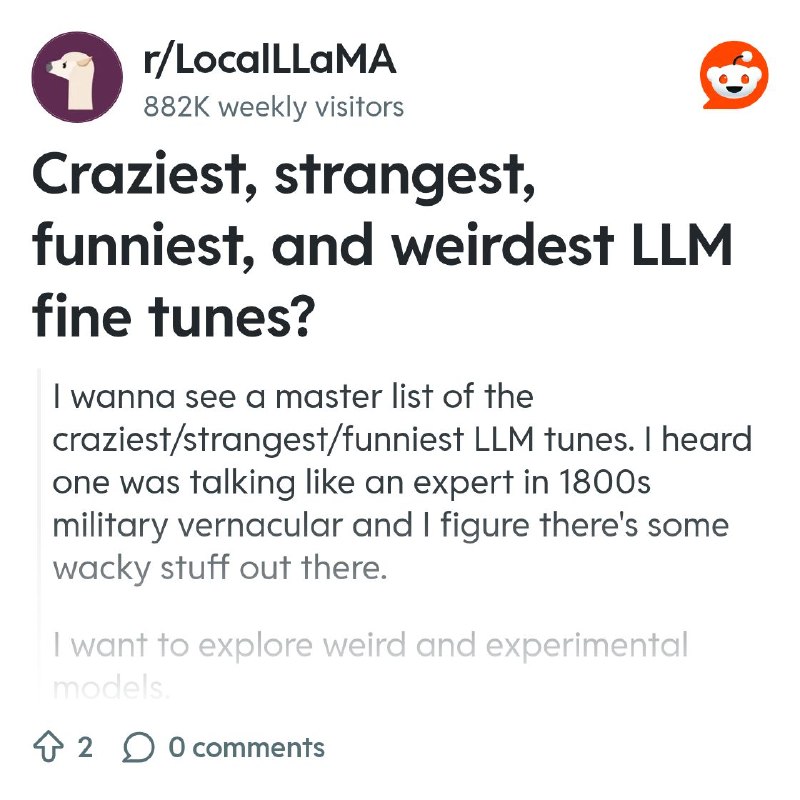 From the LocalLLaMA community on Reddit