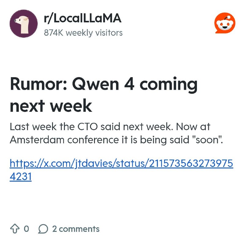 From the LocalLLaMA community on Reddit
