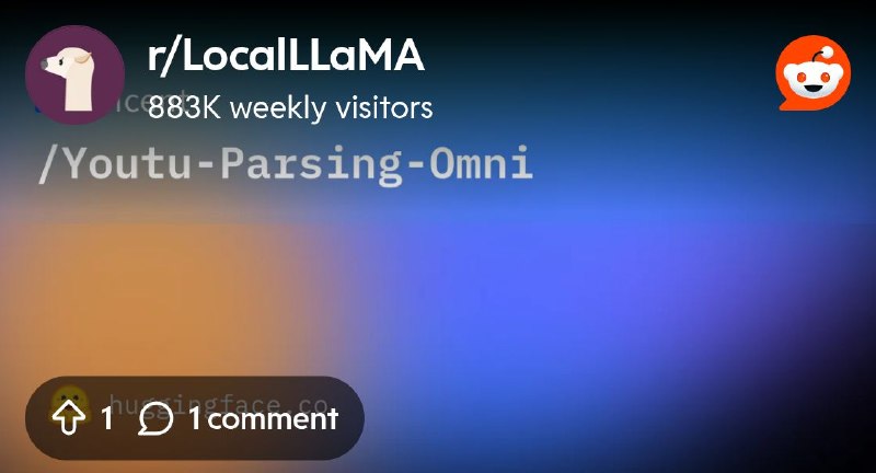 From the LocalLLaMA community on Reddit: tencent/Youtu-Parsing-Omni · Hugging Face