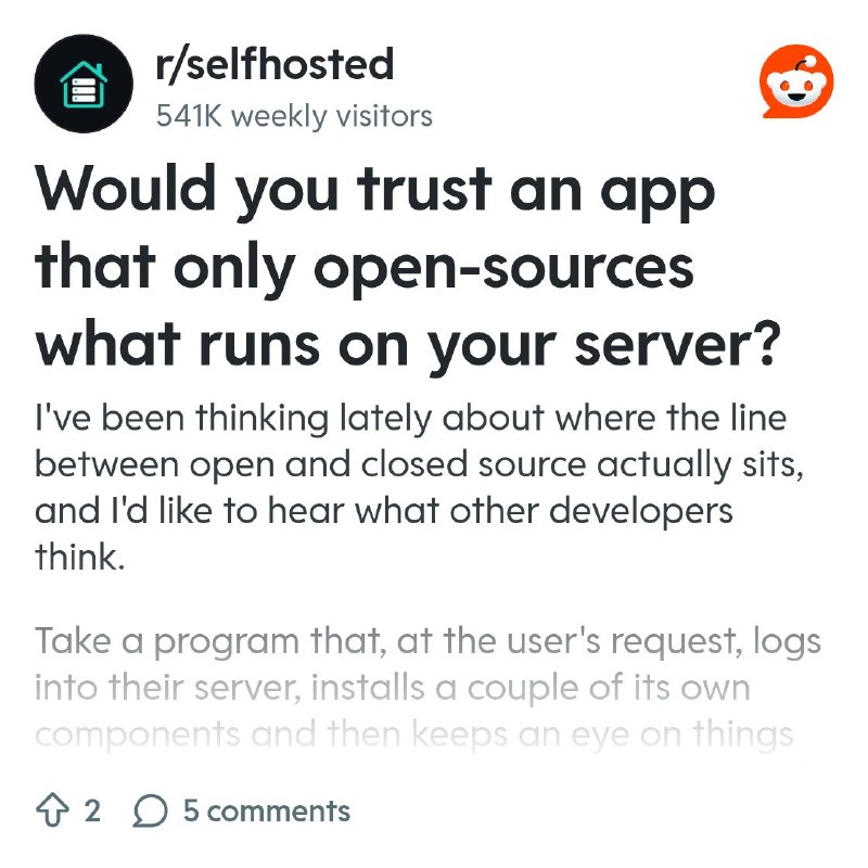 From the selfhosted community on Reddit
