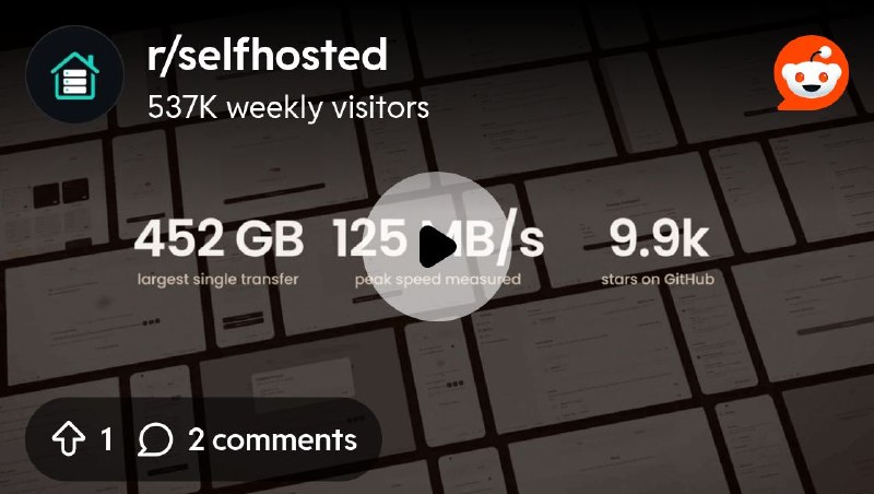 From the selfhosted community on Reddit: Exactly one year ago, I shared AltSendme here. Your encouragement helped me take it from…