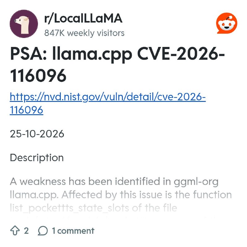 From the LocalLLaMA community on Reddit