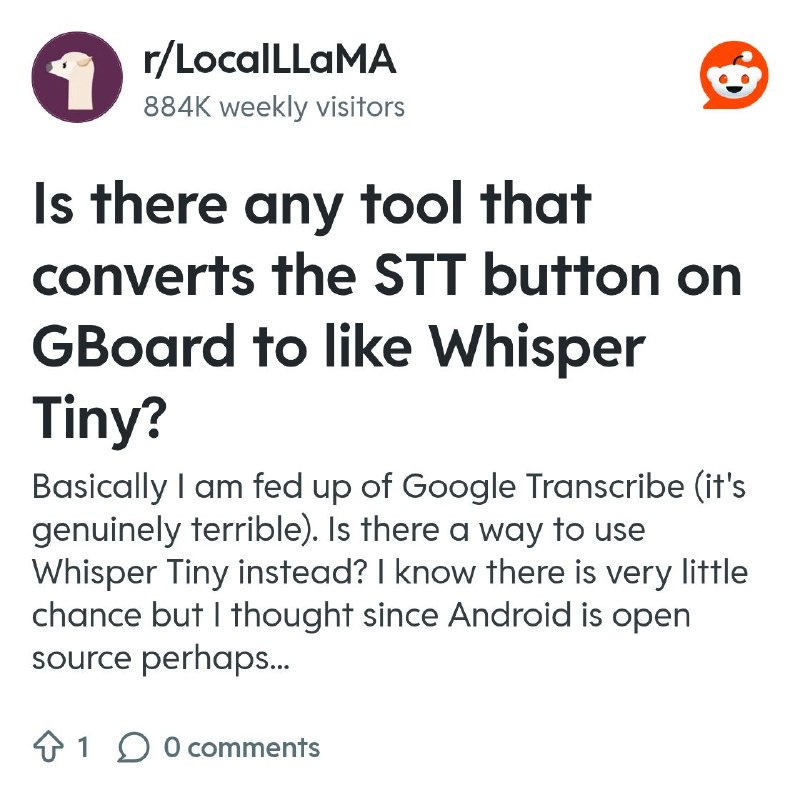 From the LocalLLaMA community on Reddit