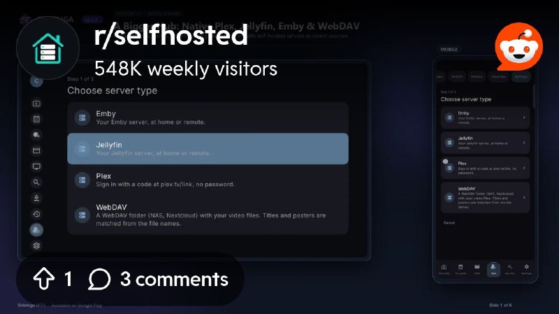 From the selfhosted community on Reddit: Browse and play WebDAV files on Android TV