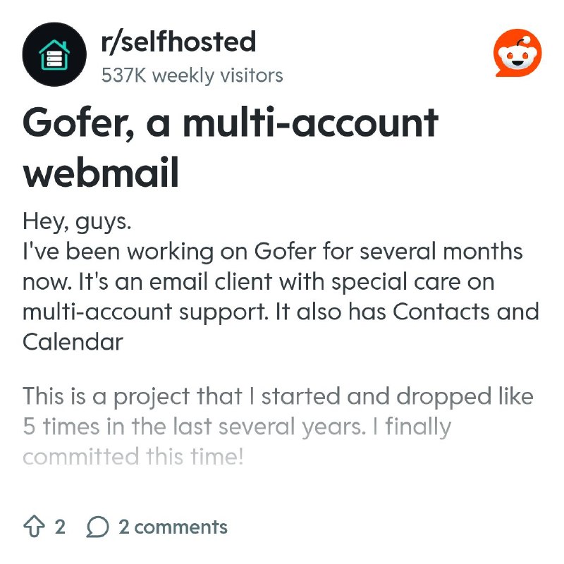 From the selfhosted community on Reddit