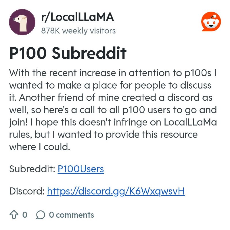 From the LocalLLaMA community on Reddit