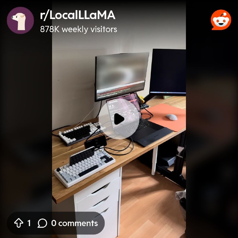 From the LocalLLaMA community on Reddit: 2 gaming PCs + an M4 Pro MacBook over Ethernet + 2 iPhone 17 Pro Maxes over USB-C: Qwen3.8…