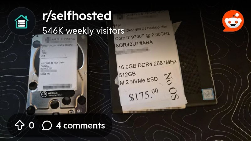From the selfhosted community on Reddit: New to self hosting