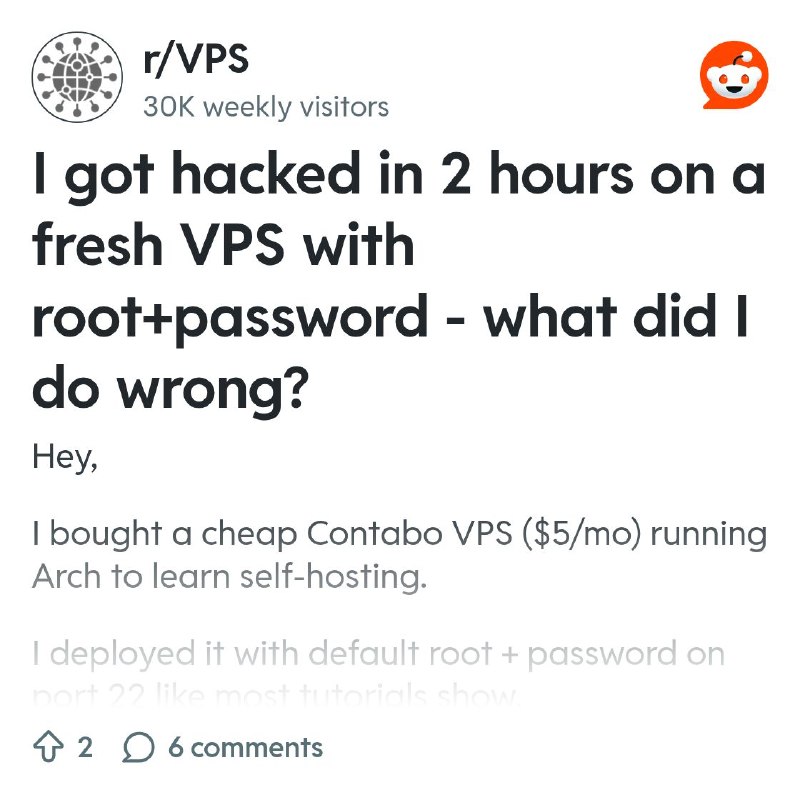 From the VPS community on Reddit