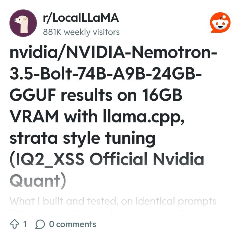 From the LocalLLaMA community on Reddit