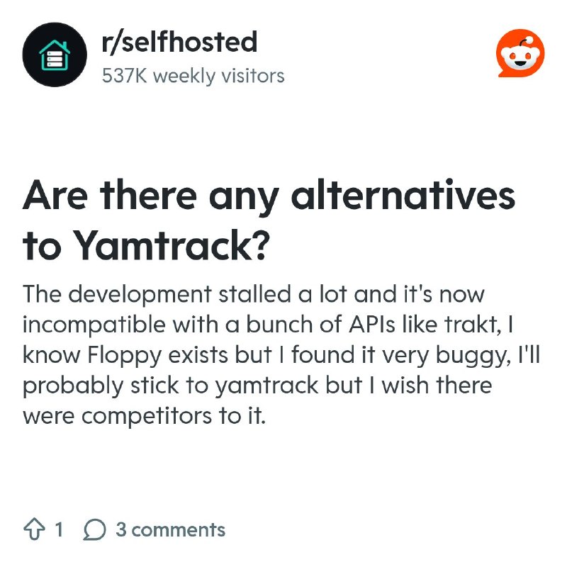 From the selfhosted community on Reddit
