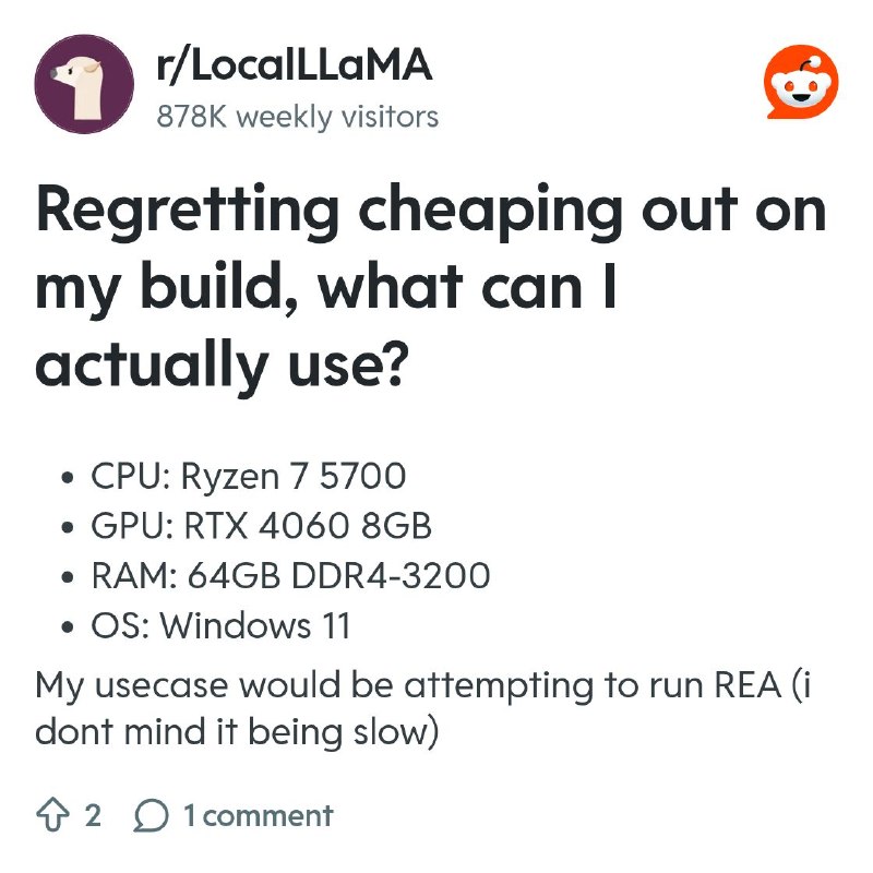 From the LocalLLaMA community on Reddit