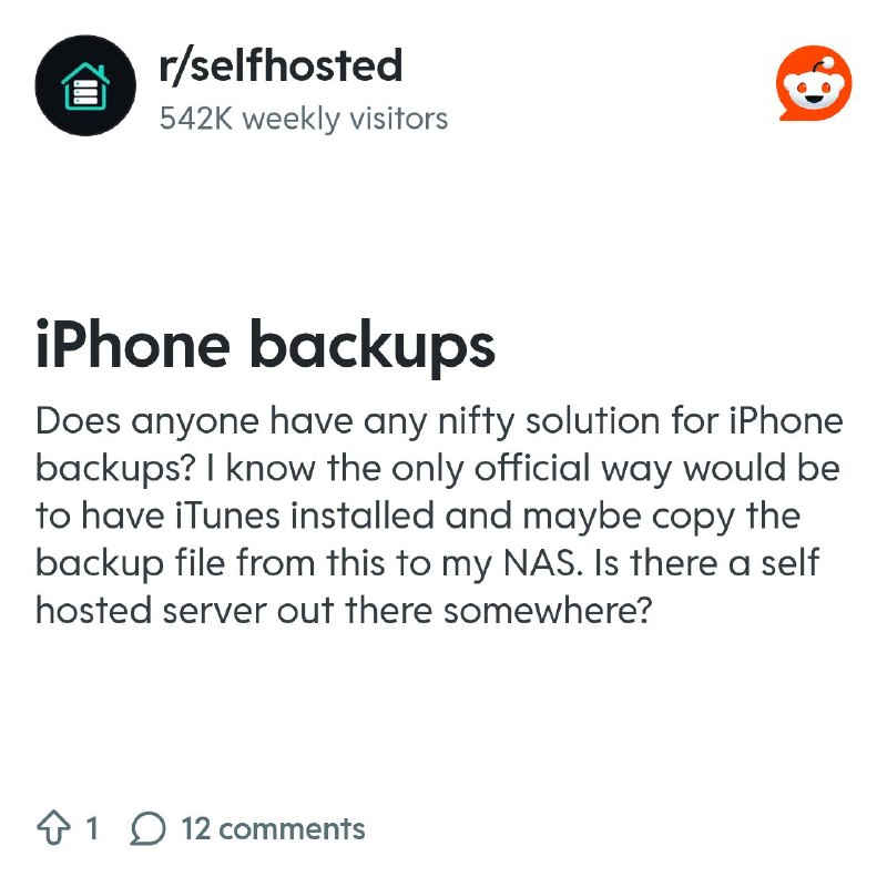 From the selfhosted community on Reddit