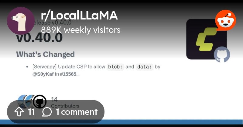 From the LocalLLaMA community on Reddit: ComfyUI v0.40.0 released