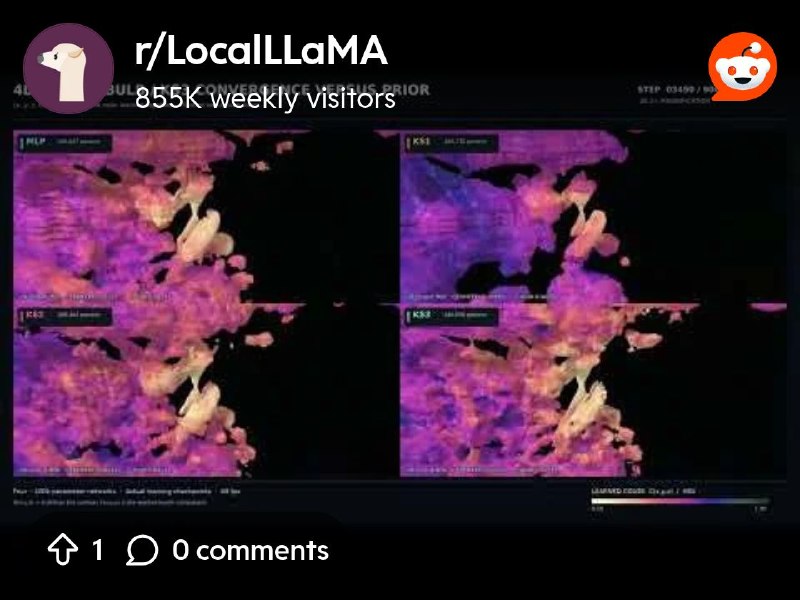 From the LocalLLaMA community on Reddit: Fitting a Mandelbulb with KS3 versus MLP